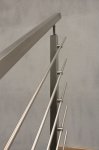 Viereckiger Edelstahl-Geländerhandlauf 40 x 40 mm – 1 m