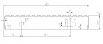 SCHWIMMBADSTUFE 1000 x 250 x 40 mm - unbehandelt